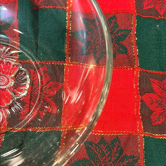 Clear Glass Floral Bowl - Picture 4 of 6